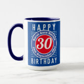 De Mok van de verjaardag met Leeftijd, Naam, & Dat (Links)