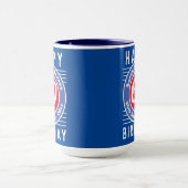 De Mok van de verjaardag met Leeftijd, Naam, & Dat (Midden)