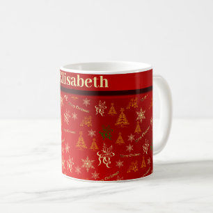 de mok van de warme kerstkoffie