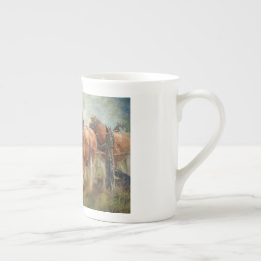 De Mok van een Chinese koffiebont thuis (Rechts)