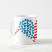 de mok van het hart van de koffie op 4 juli (Voorkant links)
