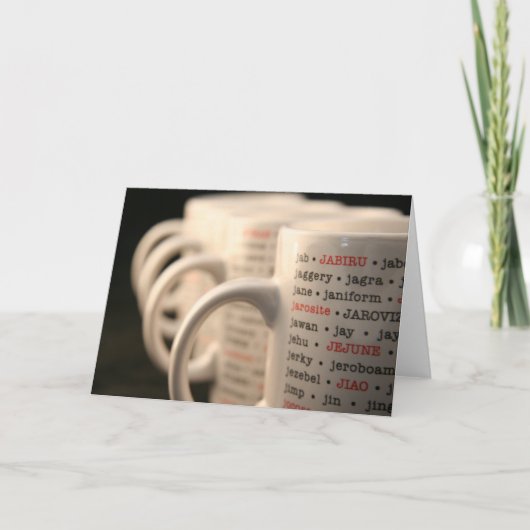 De Mok van "J" Kaart (Voorkant)