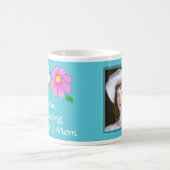 De Mok van koffie die met Foto's en Uw Overseinen  (Center)