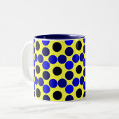 De MOK van Stippen Black en Blue COFFEE (Voorkant links)