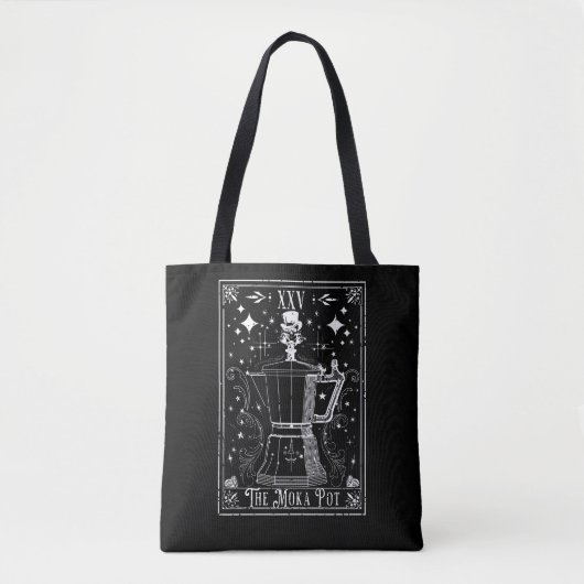 De Moka Pot Coffee Tarot Kaart Tote Bag (Voorkant)