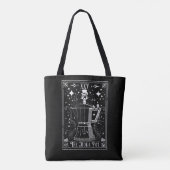 De Moka Pot Coffee Tarot Kaart Tote Bag (Achterkant)