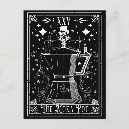 De Moka Pot Koffie Tarotkaart Briefkaart (Voorkant)