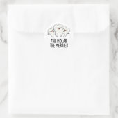 De Molar de Merrier Funny Tooth Pun Ronde Sticker (Tas)