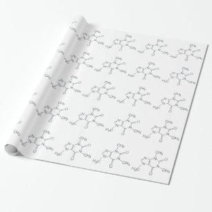 De Molecule van de cafeïne voor de Minnaars van d Cadeaupapier