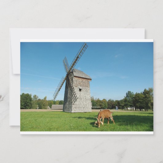 De molen en een geit - uitnodiging (Voorkant)