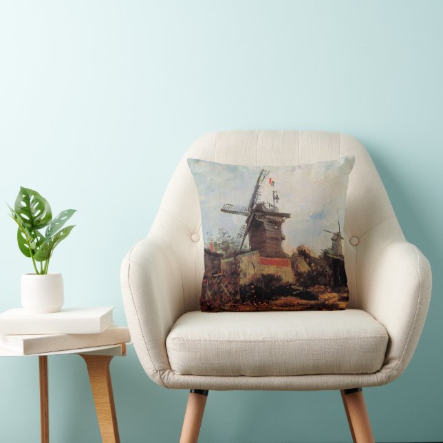 De molen van Blute Fin door Vincent van Gogh Kussen (Stoel)