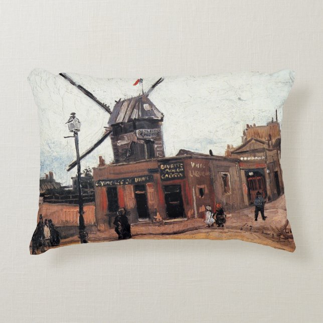 De molen van de Galette door Vincent van Gogh Accent Kussen (Voorkant)