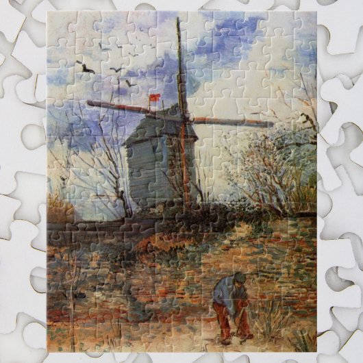 De molen van de Galette door Vincent van Gogh Legpuzzel