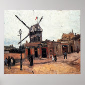De molen van de Galette door Vincent van Gogh Poster (Voorkant)