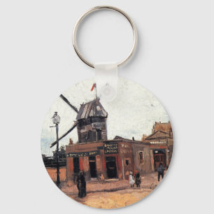 De molen van de Galette door Vincent van Gogh Sleutelhanger