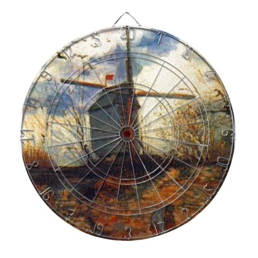 De molen van de Galette Van Gogh Dartbord (Voorkant)