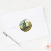 De molen van de Galette Van Gogh Ronde Sticker (Envelop)