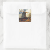 De molen van de Galette Van Gogh Vierkante Sticker (Tas)