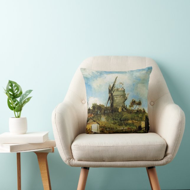 De molen van de Galette van Vincent van Gogh Kussen (Stoel)