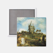 De molen van de Galette van Vincent van Gogh Magneet (Voorkant / Achterkant)