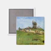 De molen van de Galette van Vincent van Gogh Magneet (Voorkant / Achterkant)