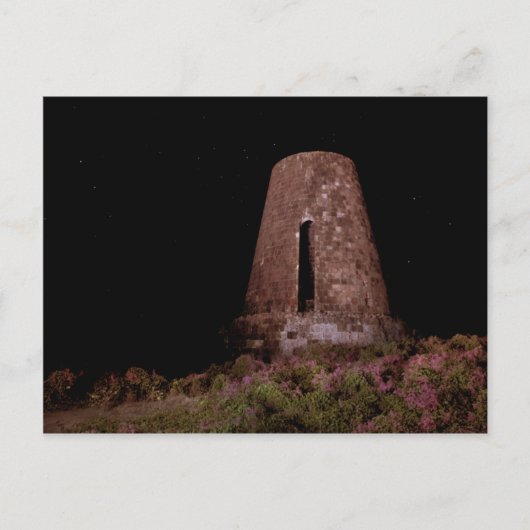 De Molen van de suiker bij Nacht, Caraïbisch Briefkaart (Voorkant)