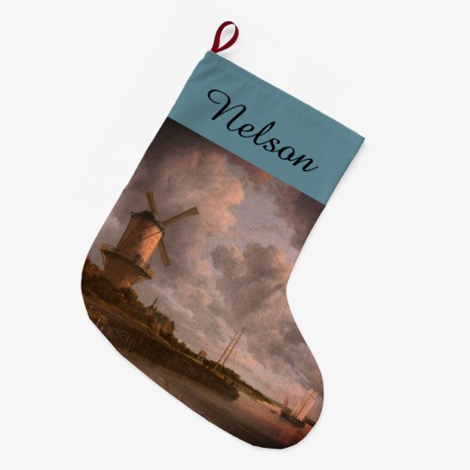 De molen van Jacob van Ruisdael: Grote Kerstsok (Voorkant (Hangend))