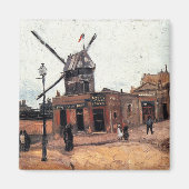 De molen van La Galette door Vincent van Gogh Magneet (Voorkant)