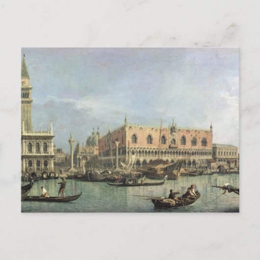De Molo en de Piazzetta San Marco, Venetië (olie Briefkaart (Voorkant)