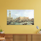 De Molo en de Piazzetta San Marco, Venetië (olie Canvas Afdruk (Insitu (Woonkamer))