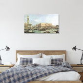 De Molo en de Piazzetta San Marco, Venetië (olie Canvas Afdruk (Insitu (Slaapkamer))