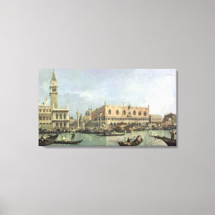 De Molo en de Piazzetta San Marco, Venetië (olie Canvas Afdruk