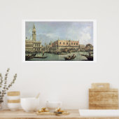 De Molo en de Piazzetta San Marco, Venetië (olie Poster (Keuken)