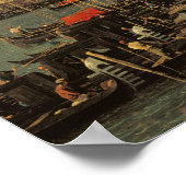 De Molo en de Zecca, Venetië (olie op doek) Poster (Hoek)