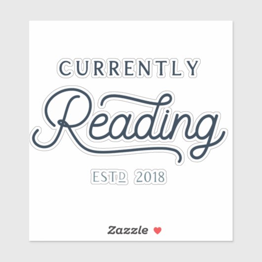 De momenteel voorgelezen auto of laptop sticker (Vel)