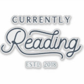 De momenteel voorgelezen auto of laptop sticker (Voorkant)