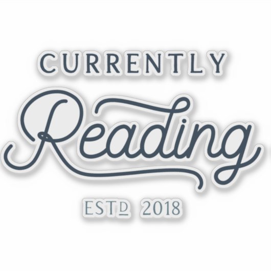 De momenteel voorgelezen auto of laptop sticker (Voorkant)