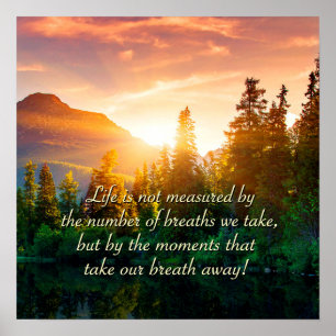 De momenten die onze adem wegnemen. poster