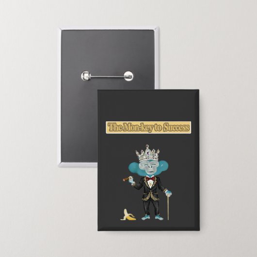 De Mon-Key naar succes Button (Voorkant / Achterkant)