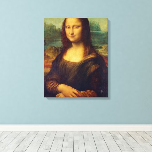 De Mona Lisa Canvas Afdruk (Insitu (Houten vloer))