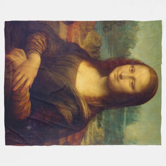 De Mona Lisa Fleece Deken (Voorkant (Horizontaal))