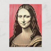 De Mona Lisa in BAUHAUS optische illusie stijl