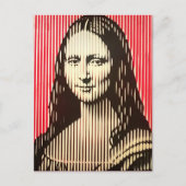 De Mona Lisa in BAUHAUS optische illusie stijl Briefkaart (Voorkant)