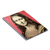 De Mona Lisa in BAUHAUS optische illusie stijl Notitieboek (Rechterzijde)