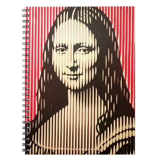 De Mona Lisa in BAUHAUS optische illusie stijl Notitieboek (Voorkant)