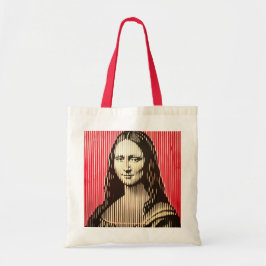 De Mona Lisa in BAUHAUS optische illusie stijl Tote Bag