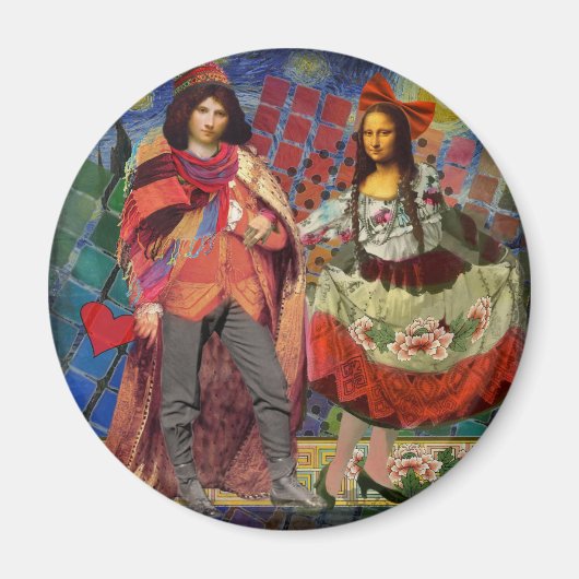 De Mona Lisa in Liefde Magneet (Voorkant)