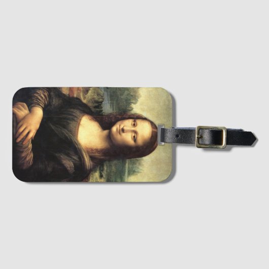 De Mona Lisa Leonardo da Vinci Bagagelabel (Voorkant (horizontaal))