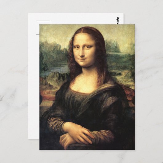 De Mona Lisa Leonardo da Vinci Briefkaart (Voorkant / Achterkant)
