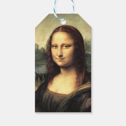 De Mona Lisa Leonardo da Vinci Cadeaulabel (Voorkant)